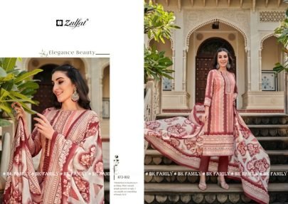 new collection zulfat kashish pure cotton dress material from fab funda