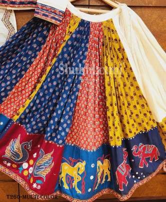 New Fancy Multi Color Muslin Cotton Chaniya Choli