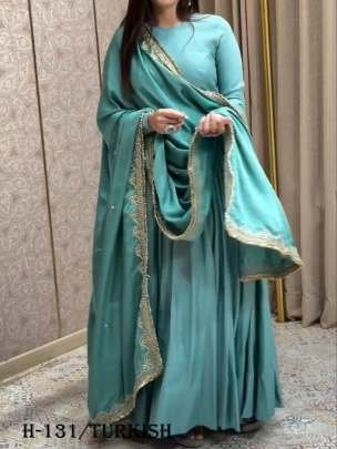 New French Anarkali Turkish Suit and Dupatta