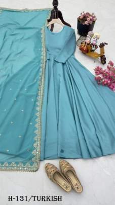 New French Anarkali Turkish Suit and Dupatta