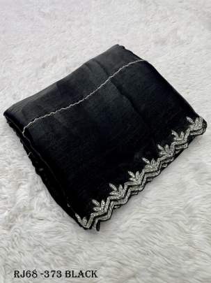 New Launch Jimmy Choo Handwork Black Saree