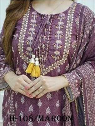 New Muslin Maroon Color Kurti Pant With Dupatta