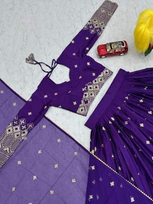 New Pretty Purple Designer Lehenga Choli With Duppata
