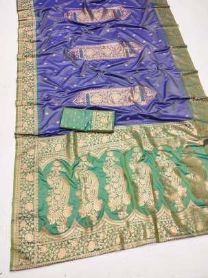 New Pure Banarasi Silk Lavender Saree