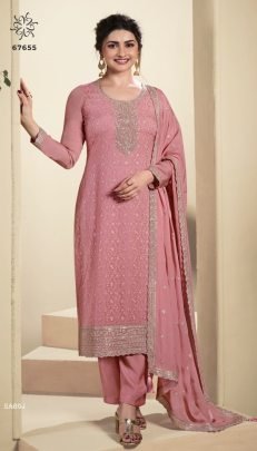 New Trendy Saroj Catalog Embroidery Kurti Pant Dupatta Set