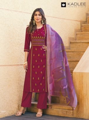 New Trendy Summer Story By Kadlee Kurti With Bottom and Dupatta Catalog