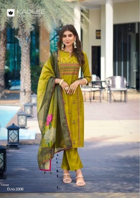 New Trendy Summer Story By Kadlee Kurti With Bottom and Dupatta Catalog