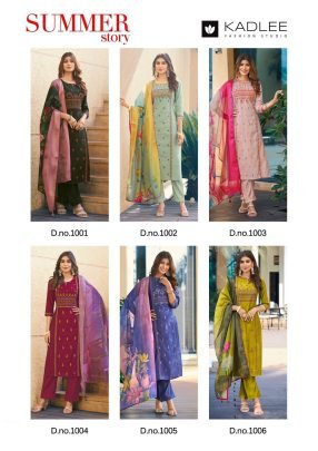 New Trendy Summer Story By Kadlee Kurti With Bottom and Dupatta Catalog