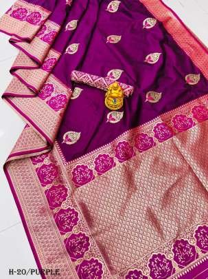 Somya Silk New Heavy Silk Kanchipuram Purple Saree