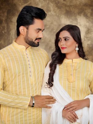 New Yellow Stylish Cotton Couple Combo 