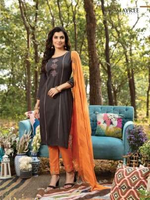 Ogaan Neck Work Straight Kurtis Cataloge By Mayree Brand