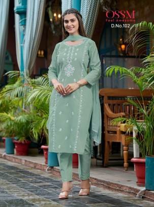 OLIVIA Premium Quality Mul Cotton Kurti Pant Set with Dupatta