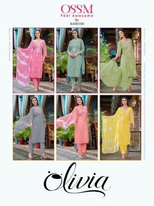 OLIVIA Premium Quality Mul Cotton Kurti Pant Set with Dupatta