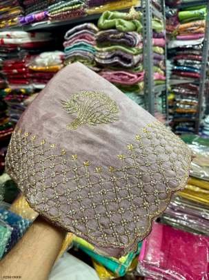 Onion Designer Dana Hand Work Jimmy Choo Saree 