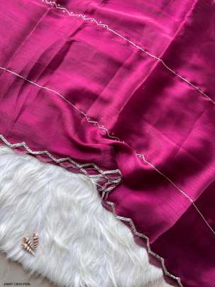 Pink Designer Handwork Jimmy Choo Saree