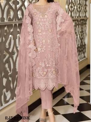 Pink Heavy Faux Georgette Party Wear Pakistani Suit