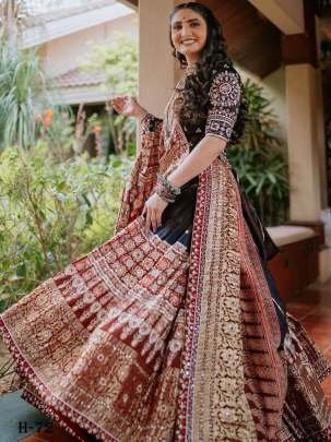 Premium Cotton Black Lehenga Choli and Dupatta