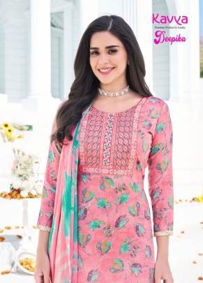 Kavya Deepika vol 13 Capsule Print Embroidered Neck Kurti  Bottom Set with Dupatta