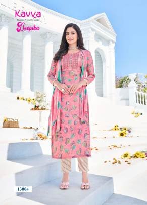 Kavya Deepika vol 13 Capsule Print Embroidered Neck Kurti  Bottom Set with Dupatta