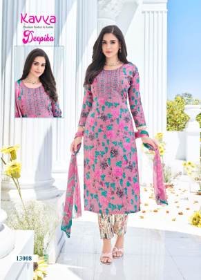 Kavya Deepika vol 13 Capsule Print Embroidered Neck Kurti  Bottom Set with Dupatta