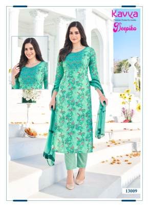 Kavya Deepika vol 13 Capsule Print Embroidered Neck Kurti  Bottom Set with Dupatta