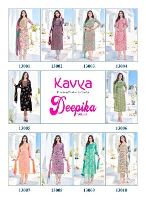 Kavya Deepika vol 13 Capsule Print Embroidered Neck Kurti  Bottom Set with Dupatta