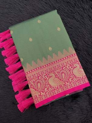 Premium Wedding Mehendi Kanjivaram Patola Pallu Sarees