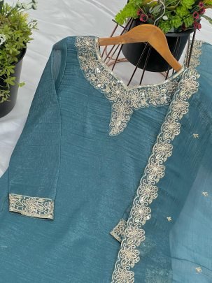 Presenting Designer Eid Collection Turquoise  Sharara Suit Set