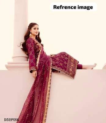 Pure Georgette Sequence Designer Pink Readymade Suit