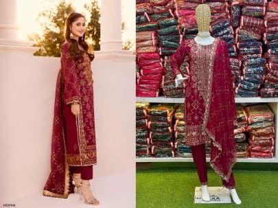 Pure Georgette Sequence Designer Pink Readymade Suit