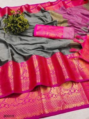 Pure Mercerized Cotton Silk Saree With Blouse