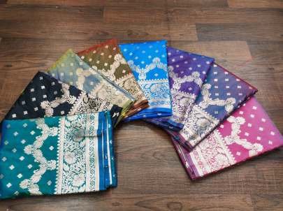 Purple Fancy Zari Work Rich Pallu Pure Banarasi Silk Saree