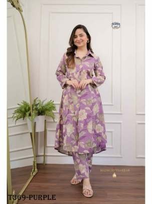 Purple Lilan Cotton Co ord Set