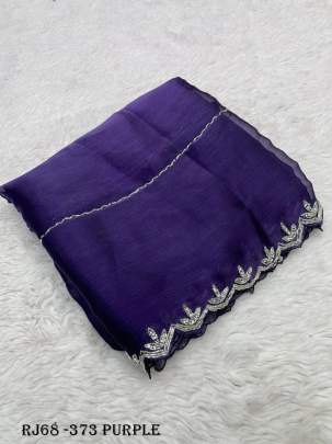 Purple Trending Jimmy Choo Handwork Saree