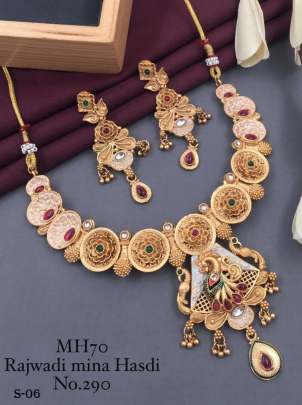 Rajwadi Mina Hasdi Jewelry Set