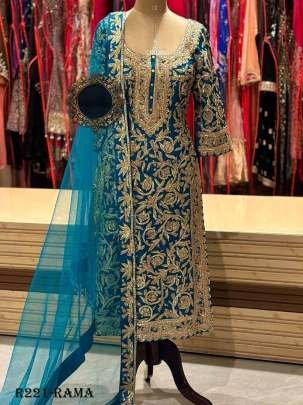 Rama Beautiful Wedding Embroidered Georgette Suits Set