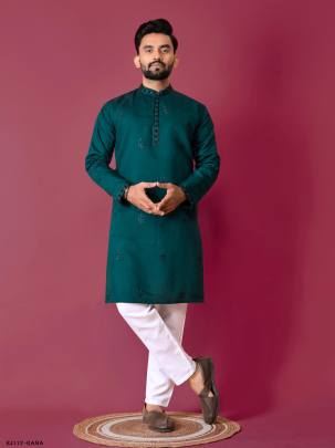 Rama Color Men's Kurta Pajama Set