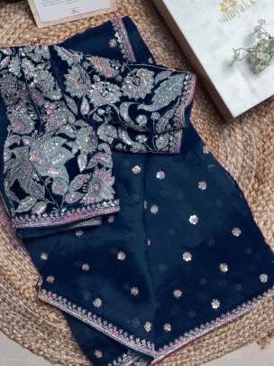 Rama Exclusive Heavy Look Jimmy Chu Saree With Sequence Work