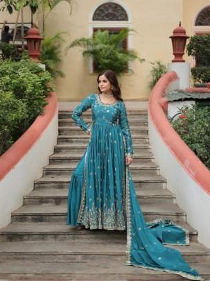 Rama Exclusive Premium Designer Readymade Top Sharara Suits With Fancy Dupatta