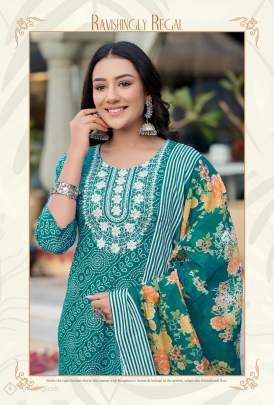 rangmaya simuni cotton kurti pant set with dupatta