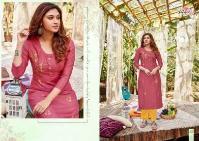 Rarelily Brand Ovi Exclusive Embroidery Work Straight Kurtis