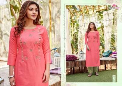 Rarelily Brand Ovi Exclusive Embroidery Work Straight Kurtis
