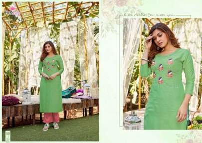 Rarelily Brand Ovi Exclusive Embroidery Work Straight Kurtis