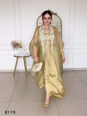 Ready to Wear Japan Satin Indo Western Dress