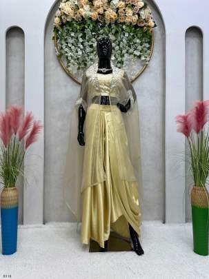 Ready to Wear Japan Satin Indo Western Dress