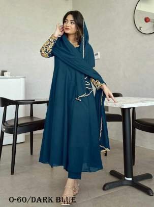 Readymade Dark Blue Anarkali Gown