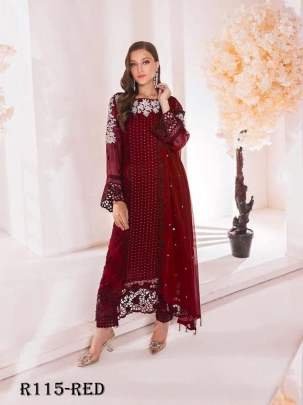 Red Trending Sequence Readymade Designer Suits With Pent And Georgette Dupatta