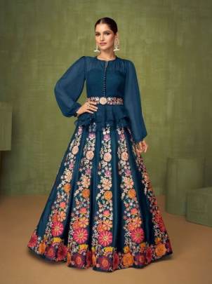 Sayuri Violet 5206 Fully Stitched Rama Georgette Suit with Skirt