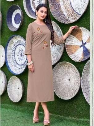 Selesta Kashis Embroidery Work Premium Crep Kurti Pant