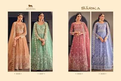 Senhora Presents Senhora Sarika Semi Stitch Net Gown Catalog